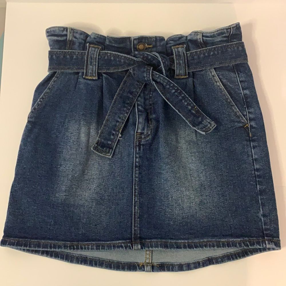 Denim Skirt with Belt‎ pockets Size Medium Angel Kiss